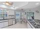 Modern kitchen with breakfast nook and view of pool at 5001 Richmond Ter, North Port, FL 34287