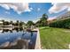 Private boat dock with lift, providing easy access to the water at 3621 Whippoorwill Blvd, Punta Gorda, FL 33950