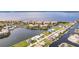 High-angle view of home near waterfront community and marina at 3621 Whippoorwill Blvd, Punta Gorda, FL 33950