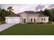 One-story home with a two-car garage and well-manicured lawn at 14057 Paris Ln, Port Charlotte, FL 33981