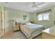 Bedroom with two twin beds, ceiling fan and nightstands at 25275 Rampart Blvd # 1801, Punta Gorda, FL 33983