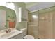 Clean bathroom with shower/tub combo and a vanity with mirror at 25275 Rampart Blvd # 1801, Punta Gorda, FL 33983
