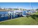 Covered boat lift at waterfront property at 3251 White Ibis Ct # A4, Punta Gorda, FL 33950
