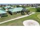 Aerial close-up view of home's backyard and patio at 1519 Atares Dr # 112, Punta Gorda, FL 33950