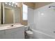 Bathroom with single vanity, tub, and toilet at 1519 Atares Dr # 112, Punta Gorda, FL 33950