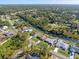 Aerial view of a neighborhood with waterfront property at 1516 Natrona Dr, North Port, FL 34286