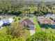 Aerial view of a home with a canal view at 1516 Natrona Dr, North Port, FL 34286