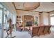 Spacious living room with stone fireplace and lots of natural light at 2259 Ryan Blvd, Punta Gorda, FL 33950