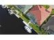 Aerial of canal-front home with private dock and pool at 2259 Ryan Blvd, Punta Gorda, FL 33950
