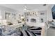 Living room with fireplace and water views at 374 Severin Se Rd, Port Charlotte, FL 33952