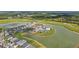 Aerial view of a community featuring waterfront homes at 42548 Little Ridge Rd, Punta Gorda, FL 33982