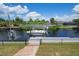 Convenient private boat dock on the canal at 5149 Latham Ter, Port Charlotte, FL 33981