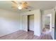 Spacious bedroom with wood-look floors and double closets at 20340 Zelda Ave, Port Charlotte, FL 33952