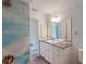 Clean bathroom with a single vanity and shower at 20340 Zelda Ave, Port Charlotte, FL 33952
