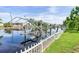 Private dock offering convenient waterfront access at 8516 Riverside Dr, Punta Gorda, FL 33982