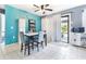Dining area with table and chairs, opening to kitchen at 5104 Chaves Cir, Port Charlotte, FL 33948
