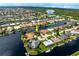 Aerial view of a waterfront property with lush landscaping and canal access at 2807 Via Paloma Dr, Punta Gorda, FL 33950