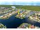 Aerial view of waterfront home on a canal at 2807 Via Paloma Dr, Punta Gorda, FL 33950