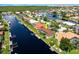 Bird's-eye view of canal-front home in community at 2807 Via Paloma Dr, Punta Gorda, FL 33950