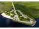 Aerial view of a park with beach access and parking at 2807 Via Paloma Dr, Punta Gorda, FL 33950
