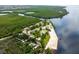 Aerial view of park with beach access and parking near waterfront at 2807 Via Paloma Dr, Punta Gorda, FL 33950