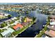 Aerial view of waterfront home with private dock at 2807 Via Paloma Dr, Punta Gorda, FL 33950