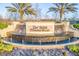 Close up view of the Del Webb Cypress Falls community entrance fountain at 2555 Brassica Dr, North Port, FL 34289