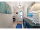 Home entryway with blue console table and glass-paned door at 13948 Miranese St, Venice, FL 34293