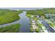 Aerial view of waterfront property with canal access at 5480 Sea Edge Dr, Punta Gorda, FL 33950