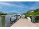 Private dock with a boat lift for convenient water access at 5480 Sea Edge Dr, Punta Gorda, FL 33950