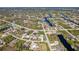 Aerial view of a neighborhood showing location and nearby waterways at 14176 Saul Ln, Port Charlotte, FL 33981