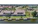 Aerial view of the community with private docks at 3800 Bal Harbor Blvd # 212, Punta Gorda, FL 33950