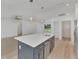 Modern kitchen with island, stainless steel dishwasher, and white cabinets at 4582 Enid Ln, North Port, FL 34288