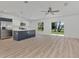Modern kitchen with stainless steel appliances and an island at 4582 Enid Ln, North Port, FL 34288