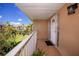 Private balcony with white railing and view of the water at 3251 White Ibis Ct # C4, Punta Gorda, FL 33950