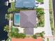 Overhead view of home, showcasing a pool and backyard oasis at 28 Colony Point Dr, Punta Gorda, FL 33950