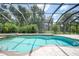 Large pool and spa with screened enclosure at 182 Monica St, Port Charlotte, FL 33954