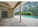 Spacious patio with access to the pool area at 182 Monica St, Port Charlotte, FL 33954