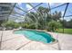 Screened pool and spa with large patio at 182 Monica St, Port Charlotte, FL 33954