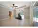 Spacious home gym with sliding door access to the pool area at 182 Monica St, Port Charlotte, FL 33954