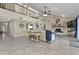 Spacious living room with high ceilings and a stone fireplace at 15300 Water Oak Ct, Punta Gorda, FL 33982
