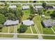 Aerial view showing a house with a large backyard in a residential neighborhood at 3372 Lucerne Ter, Port Charlotte, FL 33952