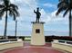 Bronze statue in park setting with water view, nice setting at 820 Kings Ct # D, Punta Gorda, FL 33950