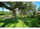 Expansive backyard with a large oak tree providing shade at 4041 Michel Tree St, Port Charlotte, FL 33948