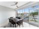 Spacious lanai with water views and comfortable seating at 3311 Wood Thrush Dr # 113, Punta Gorda, FL 33950