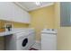 Laundry room with washer, dryer, and extra storage at 3311 Wood Thrush Dr # 113, Punta Gorda, FL 33950