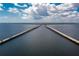 Aerial view of a long bridge over the water at 1250 W Marion Ave # 242, Punta Gorda, FL 33950