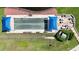 Aerial view of community bocce ball courts at 6568 Fairway Gardens Dr, Bradenton, FL 34203