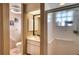 Simple bathroom with a shower, toilet, and single vanity at 7369 Schefflera, Punta Gorda, FL 33955
