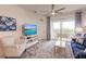 Bright living room showcasing a view and stylish furnishings at 14131 Heritage Landing Blvd # 838, Punta Gorda, FL 33955